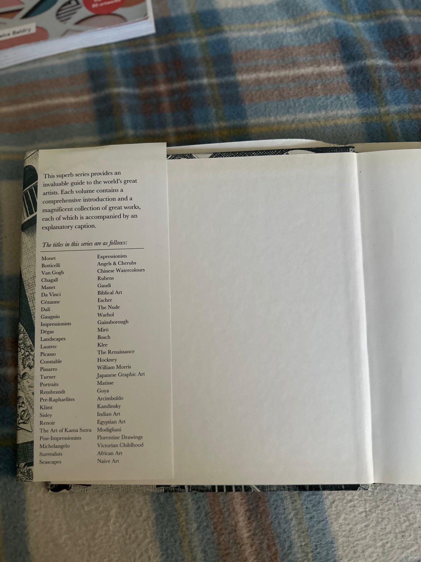 Interior view of The Life and Works of Escher Parragon showing a detailed contents page