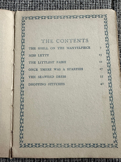 Contents page of The Sea-Shore Fairies first edition book with titles and page numbers