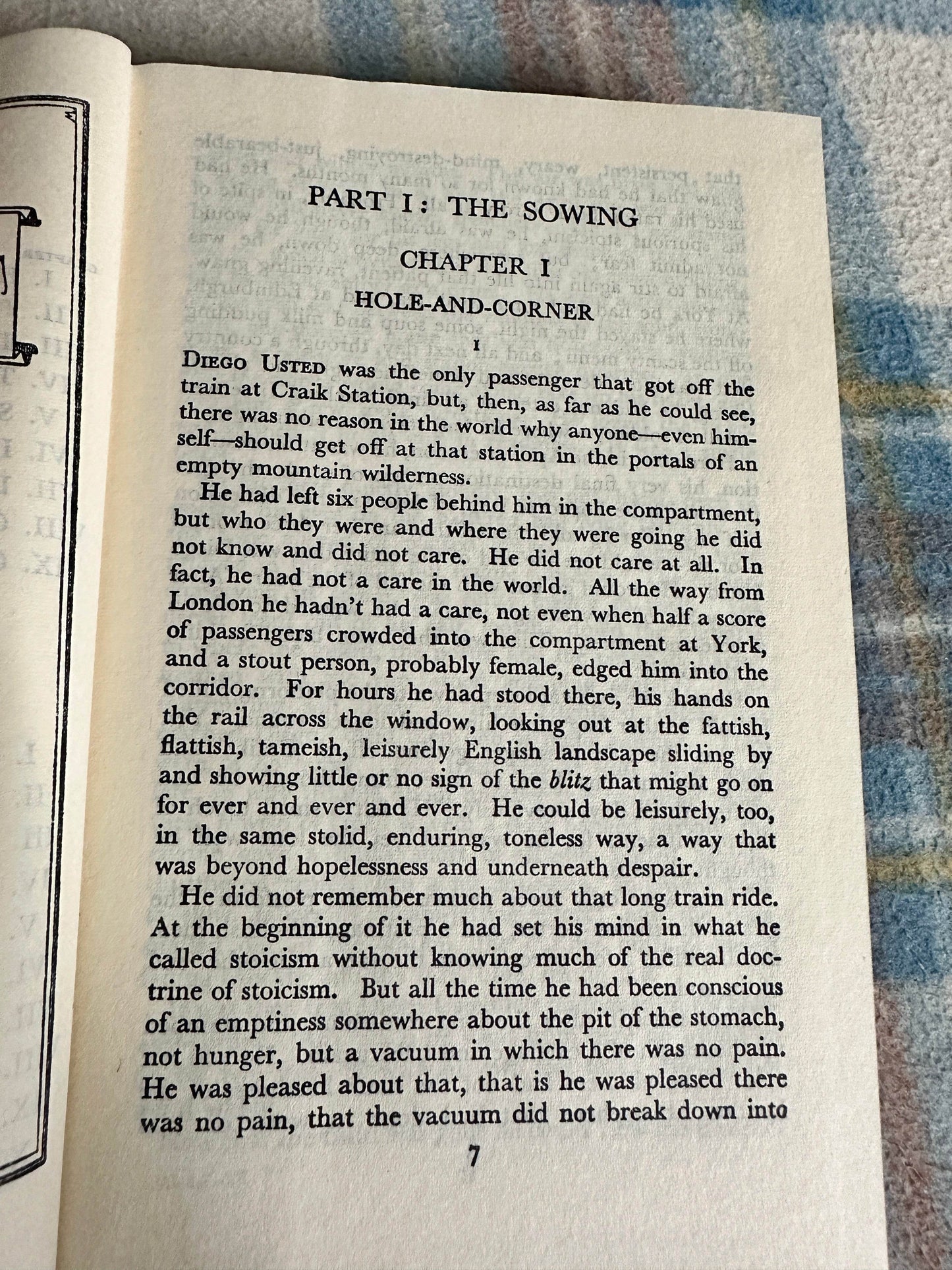 The Spanish Lady Maurice Walsh first edition featuring an opening page of Chapter One with detailed text