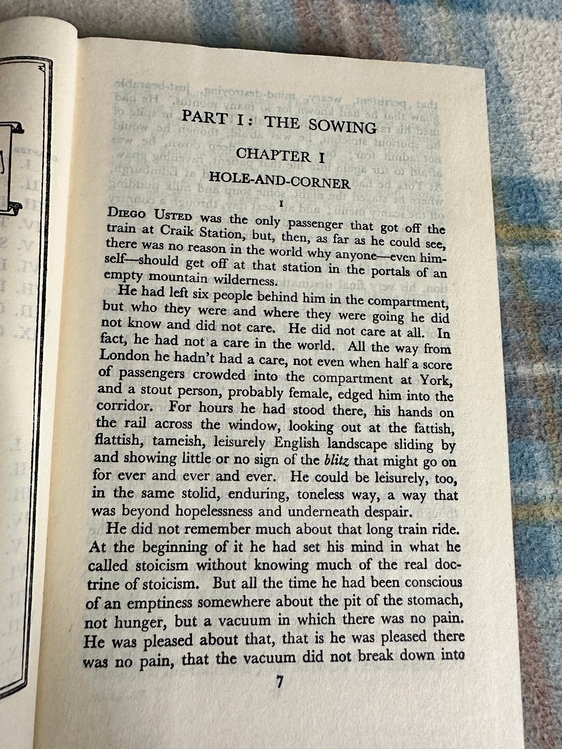 The Spanish Lady Maurice Walsh first edition featuring an opening page of Chapter One with detailed text