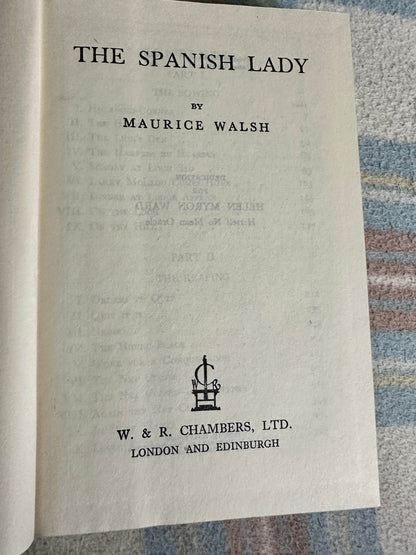 The Spanish Lady Maurice Walsh first edition title page with publisher details from Honeyburn Books