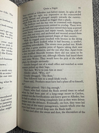 Interior page of The Volunteers Douglas Reeman first edition showing text and typography details