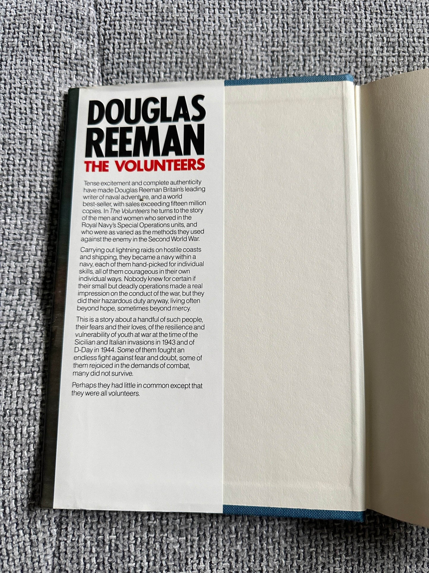 The Volunteers Douglas Reeman first edition book cover featuring author name and book details