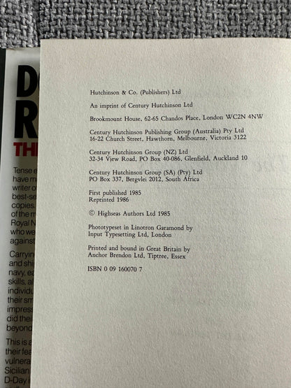 The Volunteers Douglas Reeman first edition publication details page with copyright information and ISBN