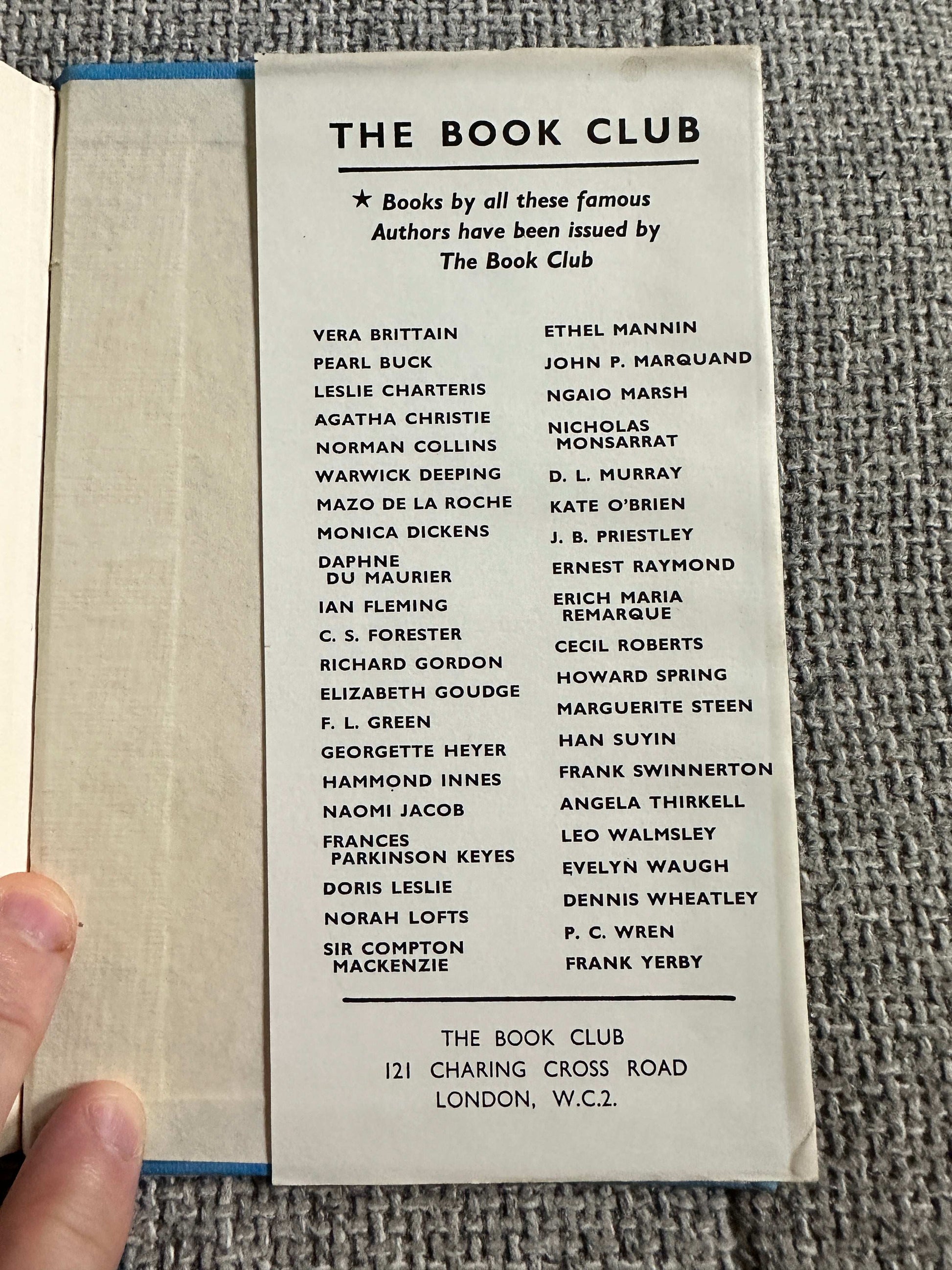 The White Witch of the South Seas first edition listing in a Book Club catalog from Honeyburn Books