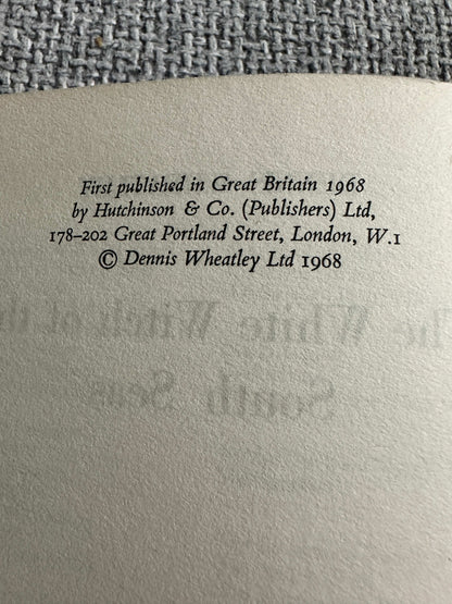 First edition page of The White Witch of the South Seas by Dennis Wheatley, published in 1968