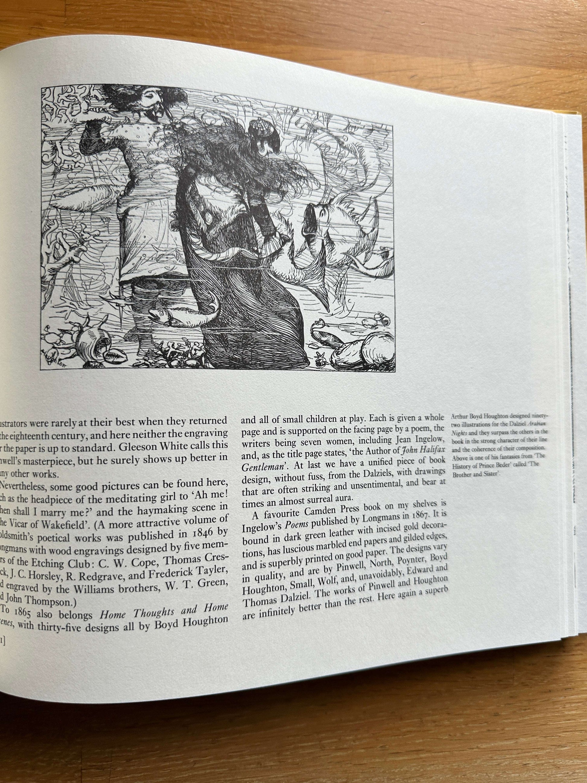 Victorian woodblock illustrators book featuring intricate illustrations and text by various artists