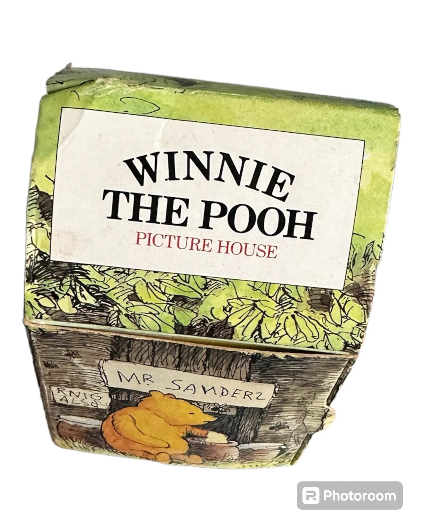 Winnie the Pooh Picture House book featuring an illustration of Pooh outside his house