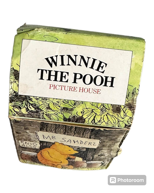 Winnie the Pooh Picture House book featuring an illustration of Pooh outside his house