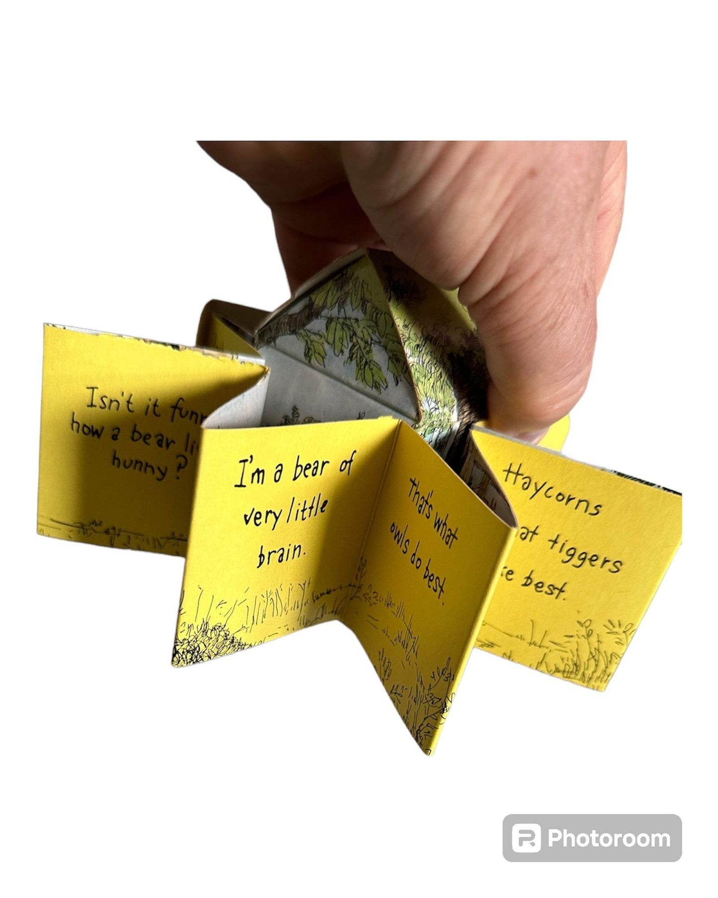 Winnie the Pooh Picture House book with colorful pages showcasing playful illustrations and text for children