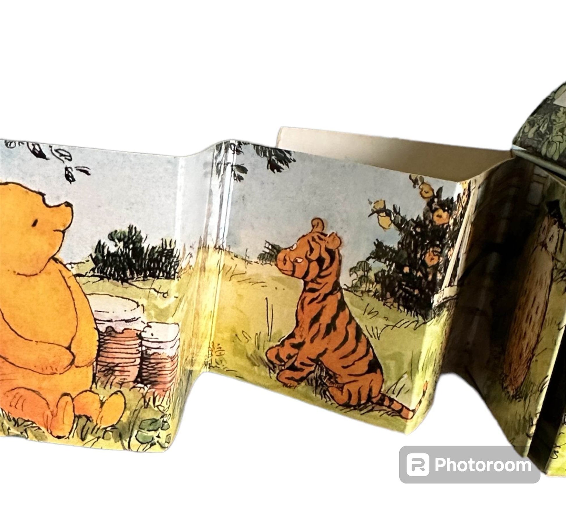 Winnie the Pooh Picture House book with colorful illustrations of Winnie and Tiger in a sunny landscape