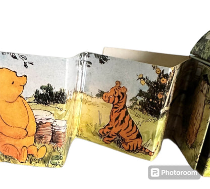 Winnie the Pooh Picture House book with colorful illustrations of Winnie and Tiger in a sunny landscape