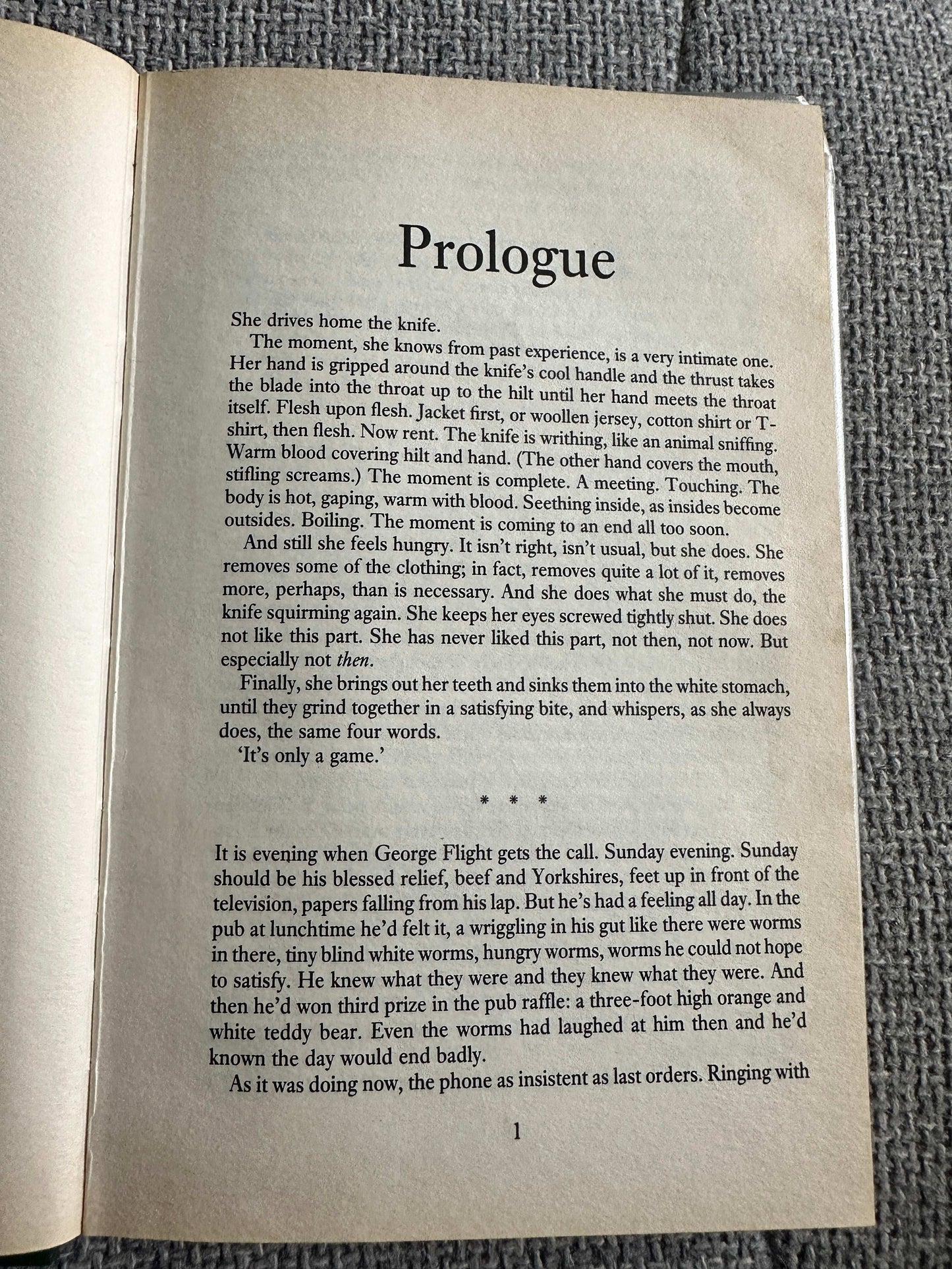 Wolfman 1992 Century hardcover book prologue page with text and vintage aesthetic