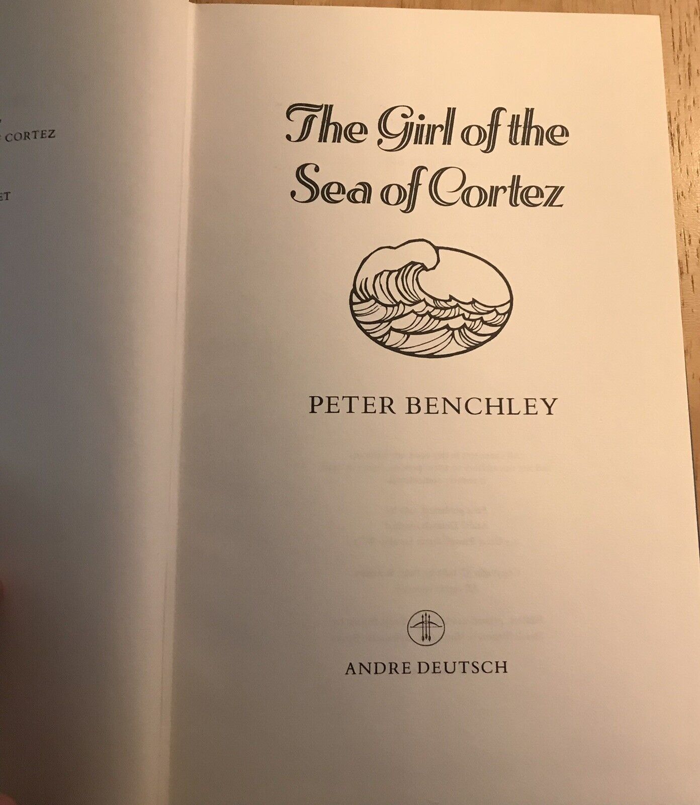 1982* 1.* Das Mädchen vom Meer von Cortez – Peter Benchley (Andre Deutsch)
