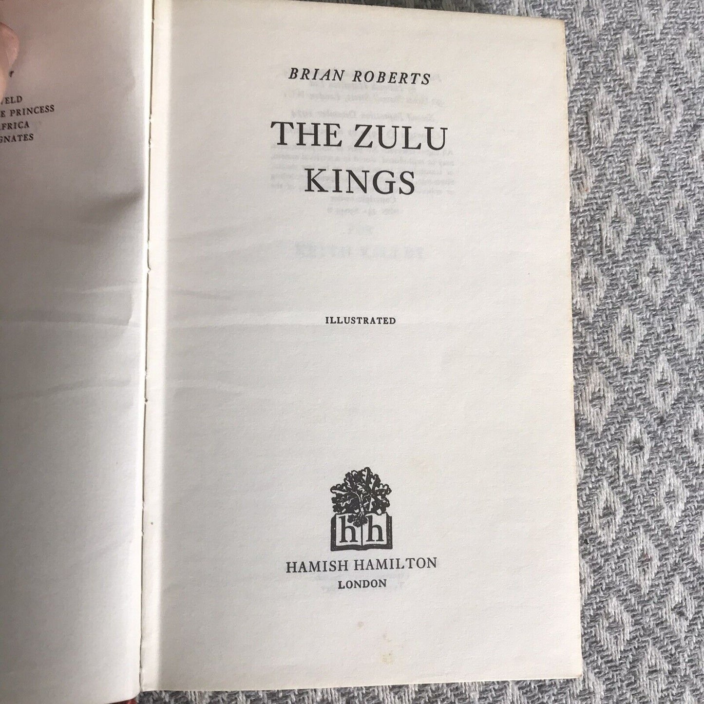 1974 The Zulu Kings - Brian Roberts(Hamish Hamilton)