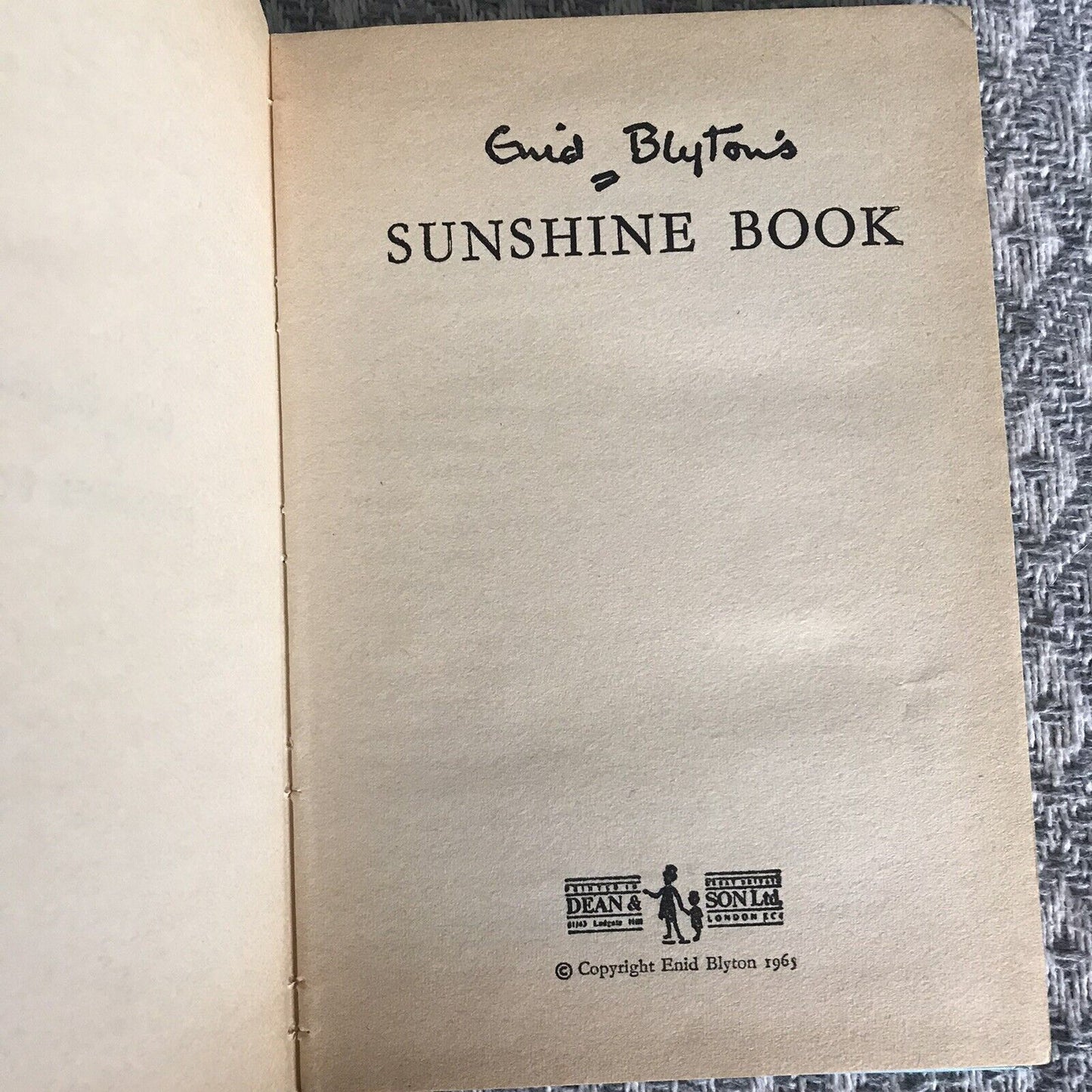 Vintage Enid Blyton's Sunshine Book Hardback Book 1965 By Dean & Son Ltd Retro