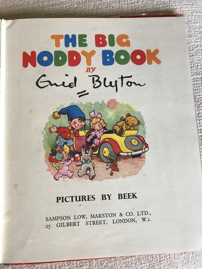 1952*1st* The Big Noddy Book - Enid Blyton (Beek) Sampson Low Marathon & Co Ltd