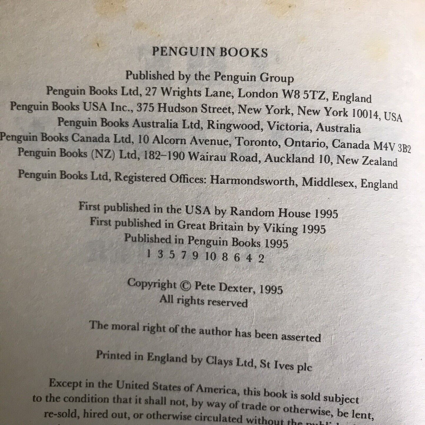 The Paperboy - Pete Dexter (Paperback, 1995) Penguin  Publisher