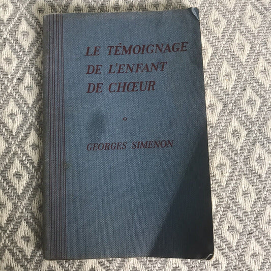 1957 Le Témoignage De L’Enfant De Chœur - Georges Simenon(Harrap) French