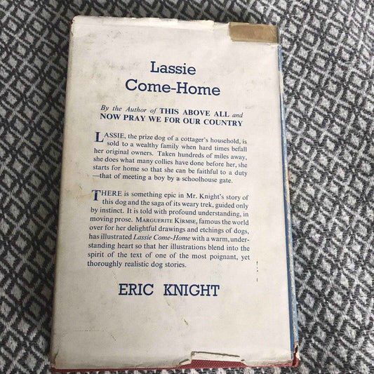 1955 Lassie Come Home Book by Eric Knight with Illustrations by Marguerite Kirmse - Cassell Edition - Honeyburn Books (UK)