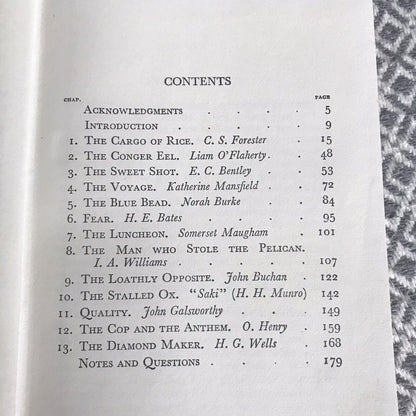1963 Thirteen Short Stories - HG Wells, HE Bates, Galsworthy etc