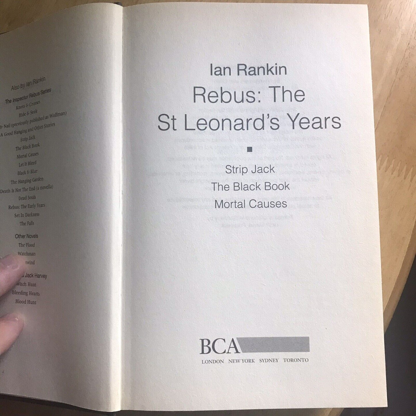 2001 - Rebus - The St. Leonard's Years:  Strip Jack ,   The Black Book ,   Mortal... Ian Rankin