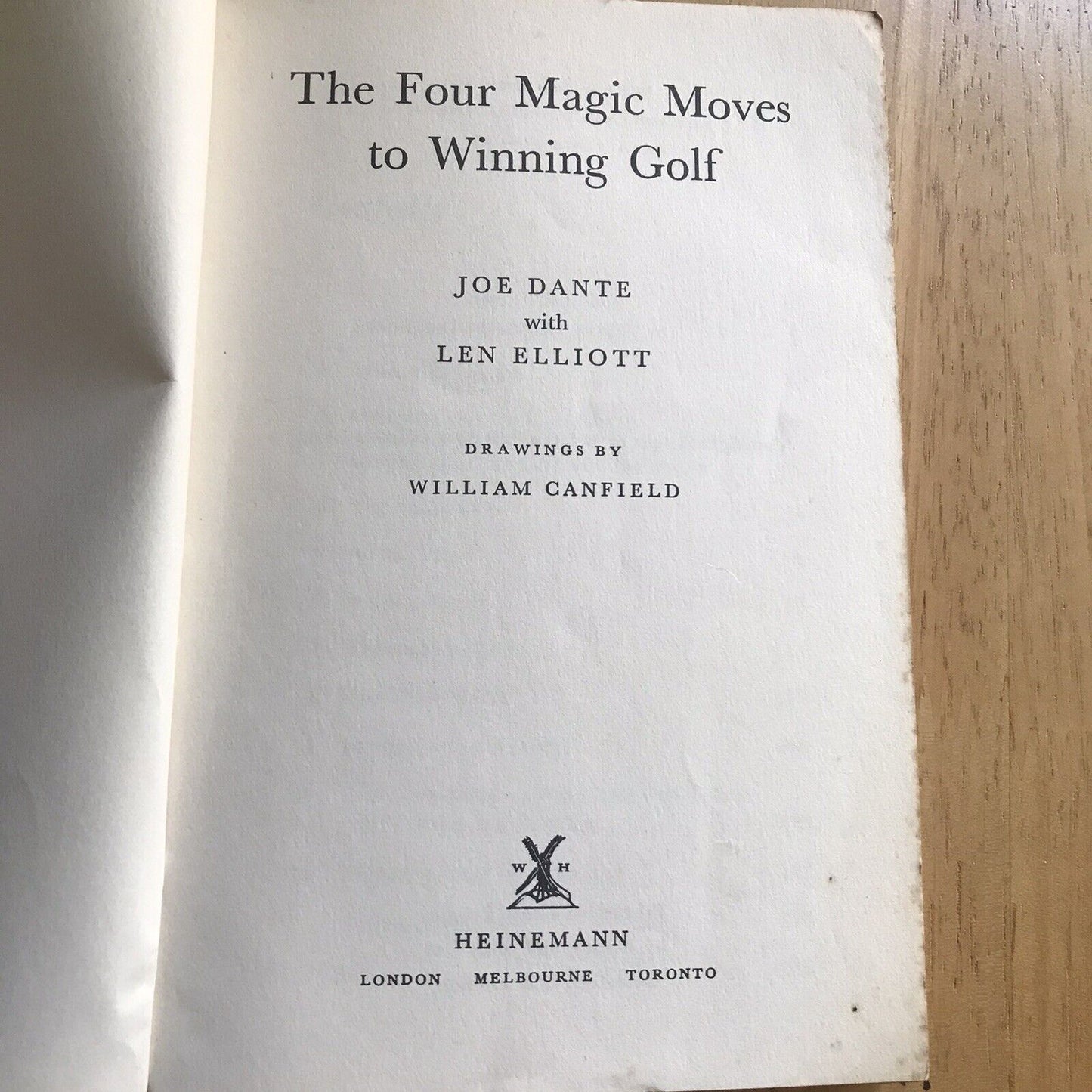 1963 Uncorrected Proof Copy The Four Magic Moves To Winning Golf - Dante & Ellio