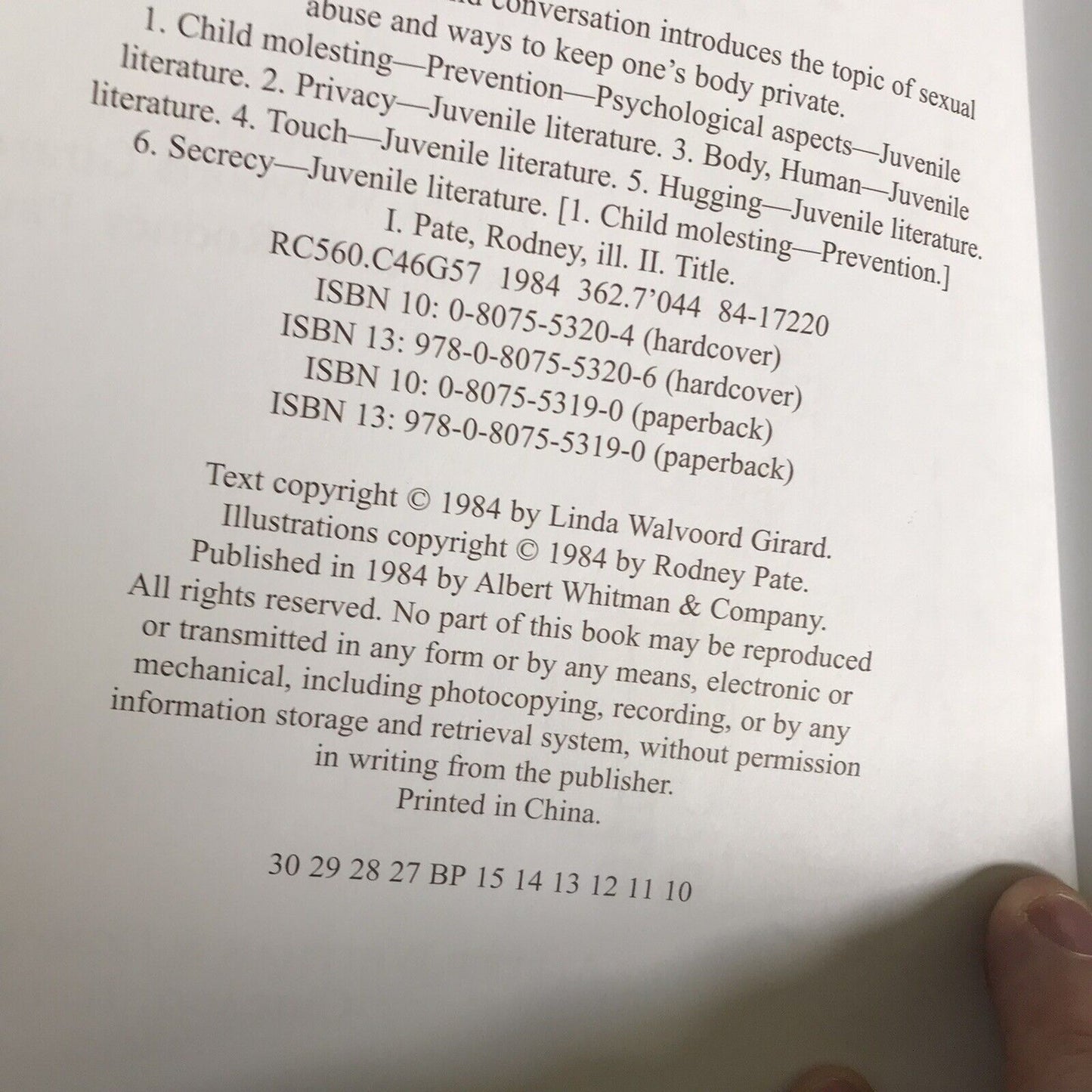 Mein Körper ist privat: Sexueller Kindesmissbrauch von Linda Girard (Taschenbuch, 1984)