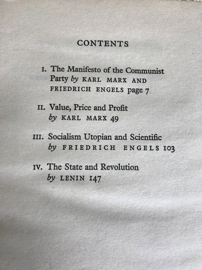 1963 The Essential Left 4 Classic Texts On The Principles Of Socialism Marx Leni