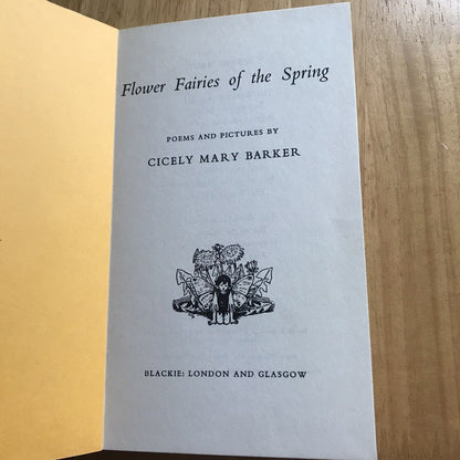 1976 Flower Fairies Of The Spring - Cicely Mary Barker (Blackie) Hardcover D/J