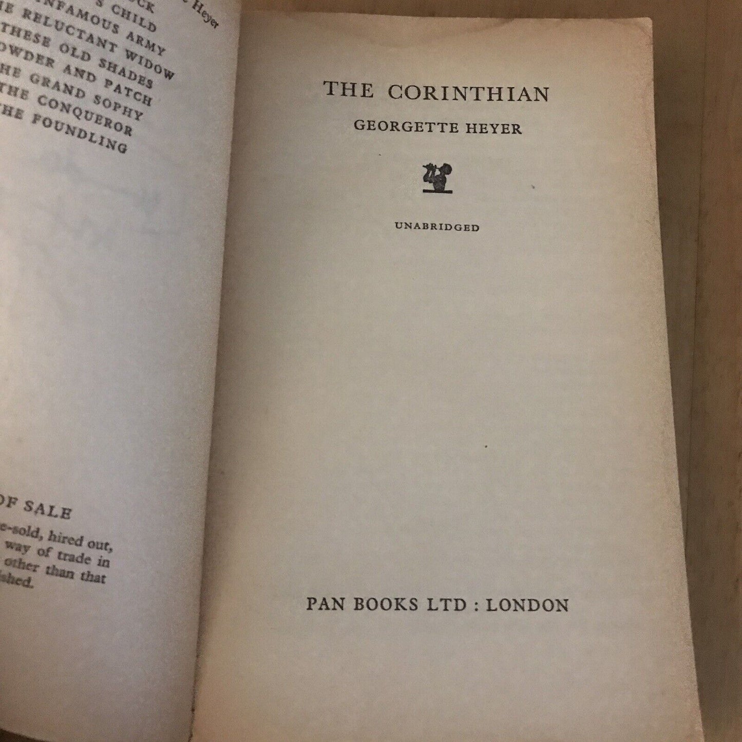 1963 The Corinthian - Georgette Heyer(Pan Books)