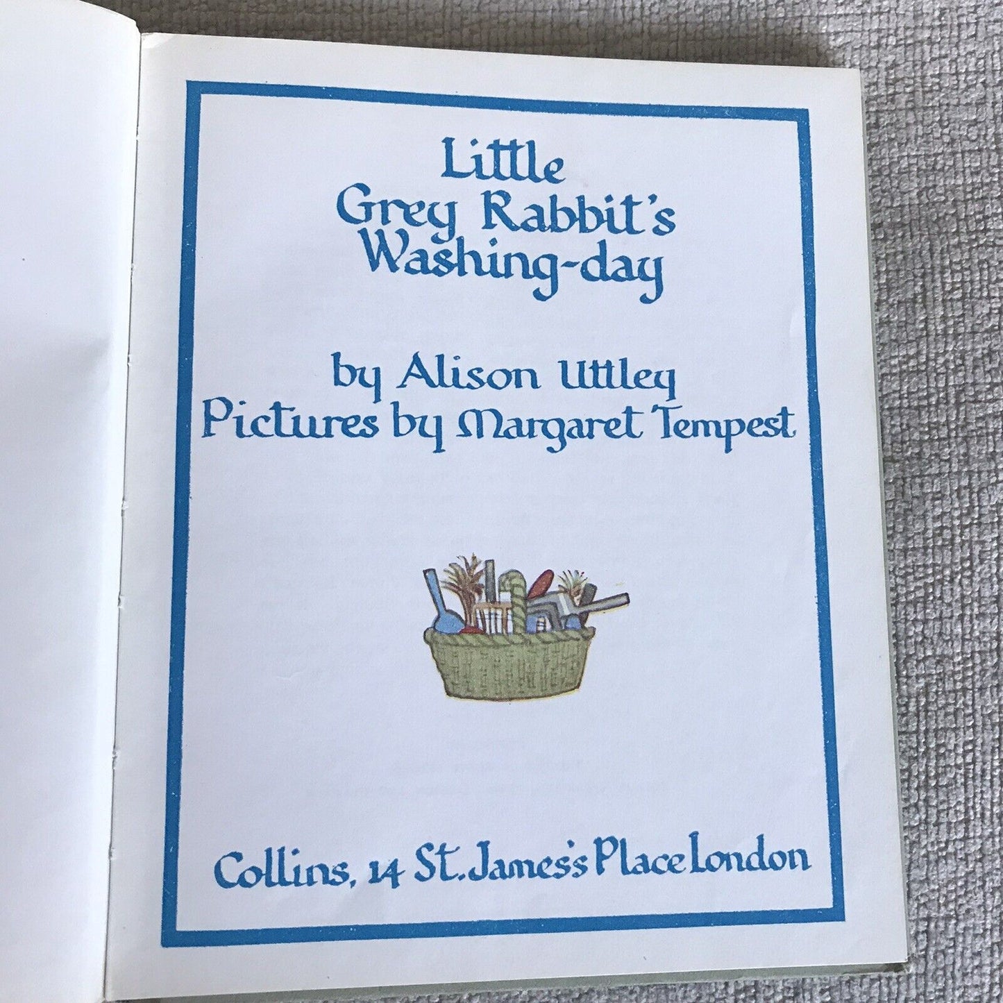 1969 Der Waschtag des kleinen grauen Kaninchens – Alison Uttley (Margaret Tempest) Collins