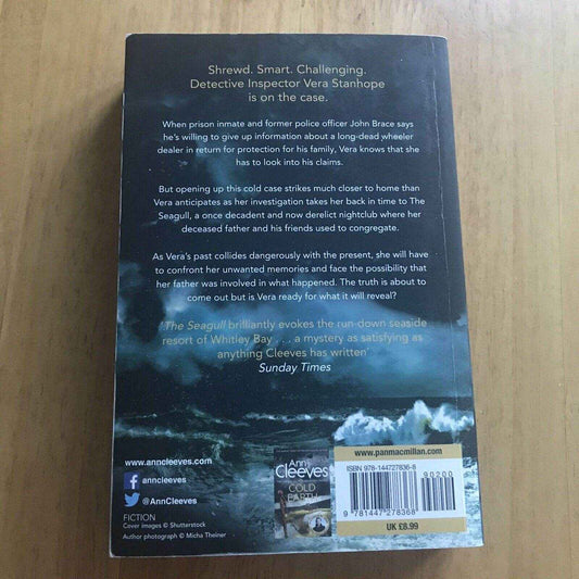 The Seagull Ann Cleeves paperback featuring Detective Inspector Vera Stanhope on a cold case mystery