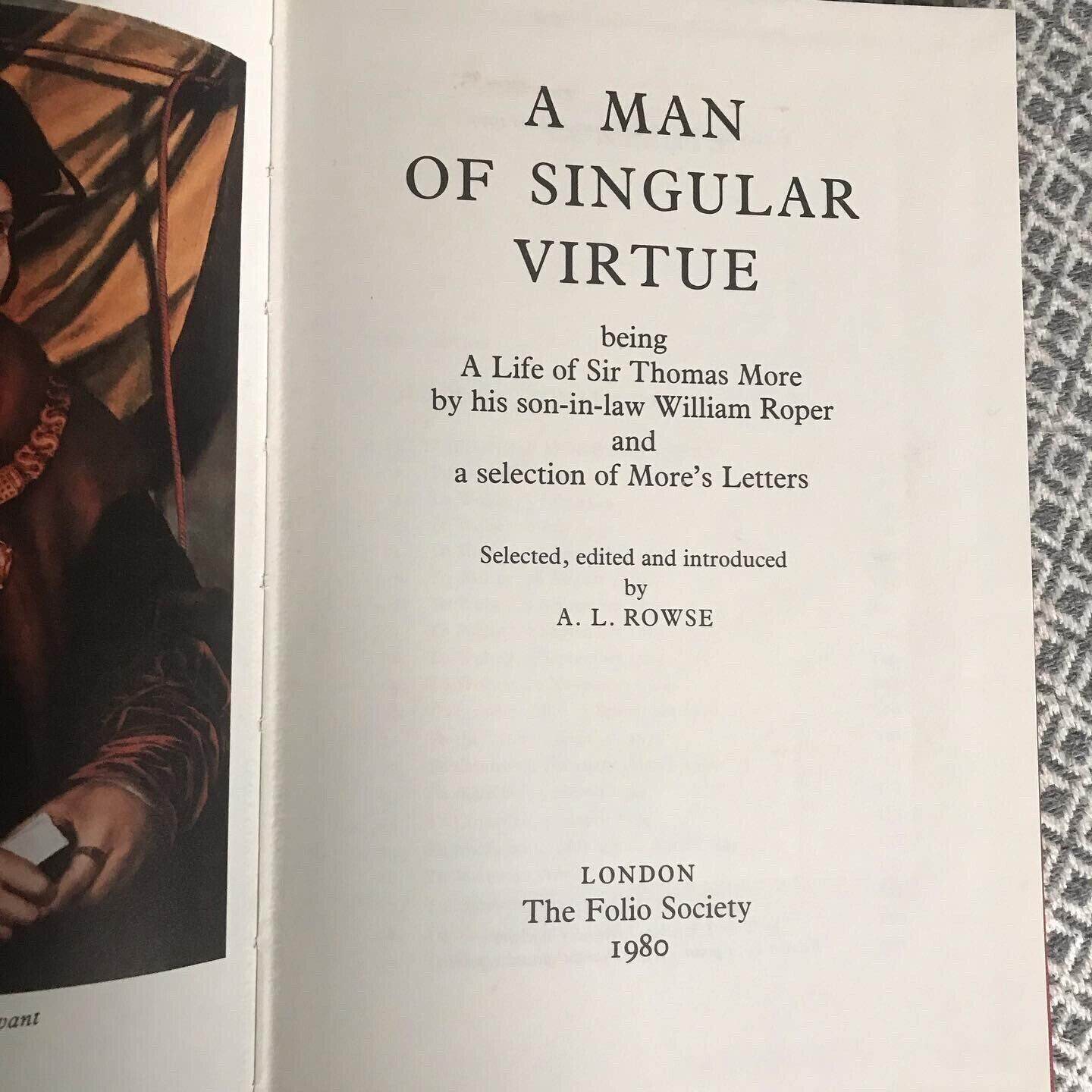 Folio Society Book A Man of Singular Virtue A L Rowse 1980 in slip case - Honeyburn Books (UK)